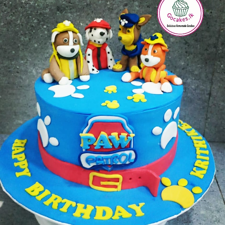 Paw Patrol Cake | Cartoon Cake | Customized cartoon Cake - Gocakes.lk