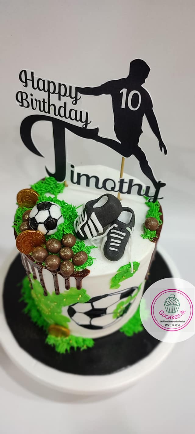 How to make Football Theme Cake Without Oven/Theme Cake Recipe/Simple Cake  By Noumii's Kitchen - YouTube