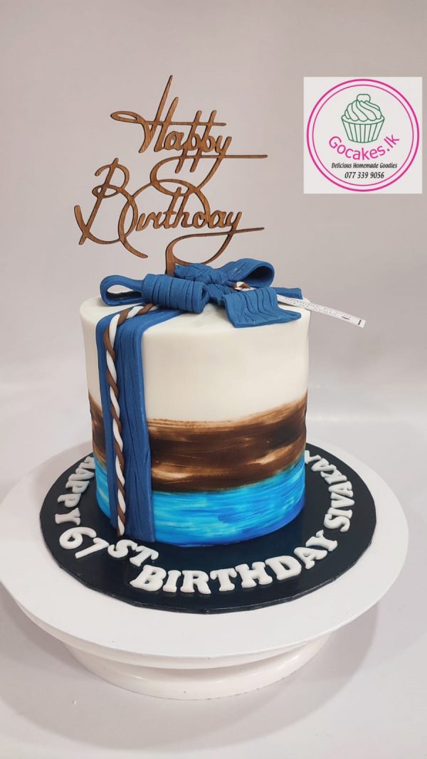 54 Jaw-Droppingly Beautiful Birthday Cake : Cool tone color combo